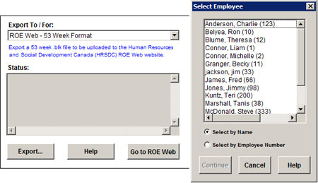 ROE Web export